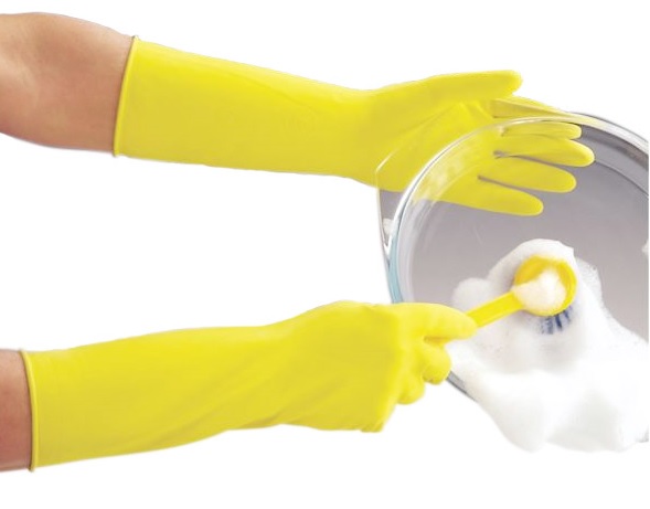 rubber gloves washing up