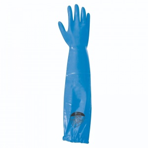 Polyco Long Nite Gauntlet-Style Nitrile-Coated Gloves With Sleeves