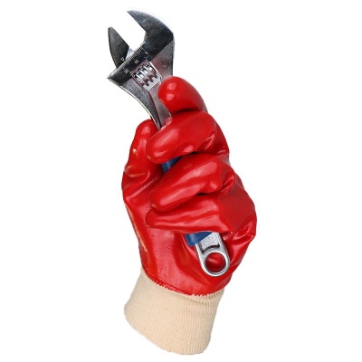 Portwest A400 Oil-Resistant PVC Red Gloves