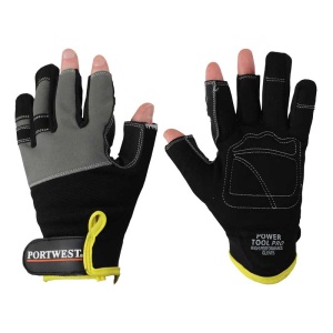 Portwest A740 Powertool Pro Semi Fingerless Work Gloves