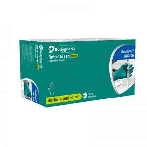 Finite Green Nitrile Disposable Powder-Free Examination Gloves (50 Pairs)