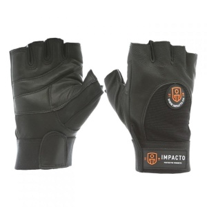 Impacto AV406 Fingerless Leather Gel Anti-Impact Gloves