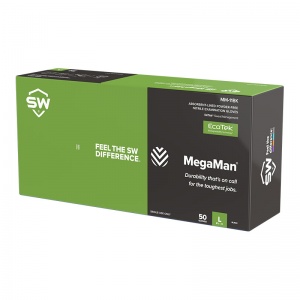 Megaman N66088 Absorbent-Lined Disposable Nitrile Gloves (Box of 50)