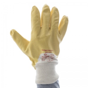 Ansell Nitrotough N230Y 3/4 Dipped Nitrile-Coated Gloves