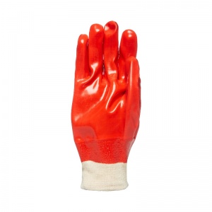 Polyco Red PVC Knit Wrist ''One Size'' Abrasion Resistant Handling Gloves