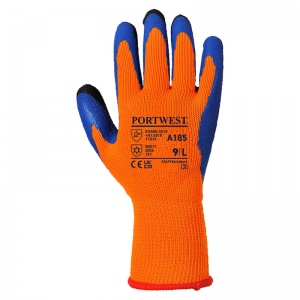 Portwest A185 Thermal Latex Orange and Blue Gloves