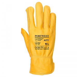 Portwest A271 Leather Thermal Lined Driver Gloves