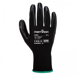 Portwest A320 Dexti-Grip Nitrile Foam Black Gloves