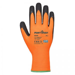 Portwest A340 Hi-Vis Grip Orange and Black Gloves