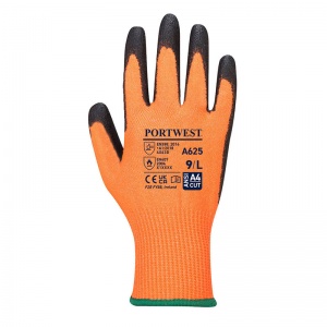 Portwest A625 Hi-Vis Cut-Resistant Orange and Black Gloves