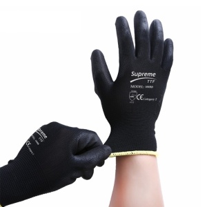 Supreme TTF 100BB PU Coated Handling Gloves (Black)