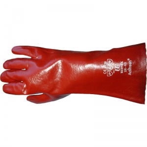 UCi Standard Chemical Resistant Red 14'' PVC Gauntlet R235