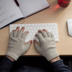 Raynaud's Disease Fingerless Silver Thread Gloves