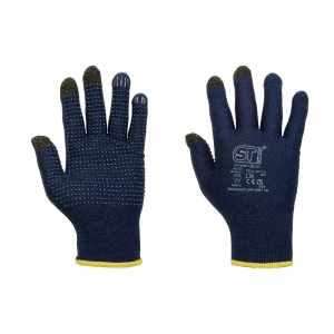 Supertouch Dotted-Palm Touchscreen Handling Gloves (Navy)