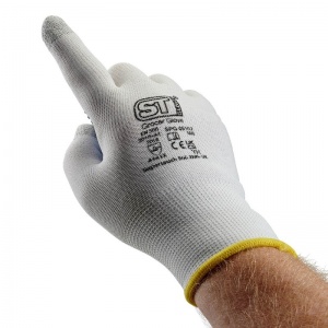 Supertouch Dotted Palm Touchscreen Handling Gloves (White)