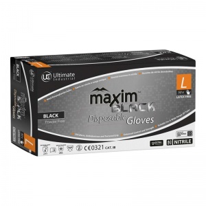 UCi Maxim Black Nitrile Disposable Mechanics Gloves (Box of 50)