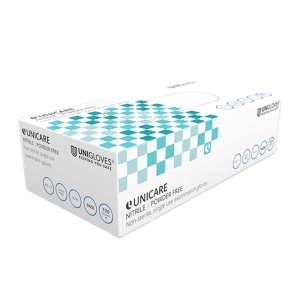 Unicare Disposable Powder-Free Nitrile Examination Gloves