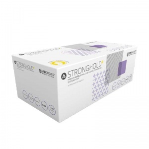 Unigloves Stronghold+ GM007 Purple Nitrile Disposable Gloves with Extended Cuffs (Box of 100 Gloves)