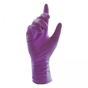 Unigloves Stronghold+ GM007 Purple Nitrile Disposable Gloves with Extended Cuffs (Box of 100 Gloves)