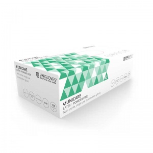 Unicare GS001 Extra-Strong Powder-Free Latex Disposable Gloves