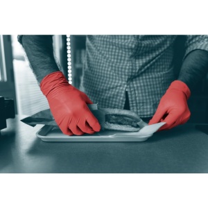 Unigloves GP006 Red Pearl Nitrile Examination Gloves (Box of 100)