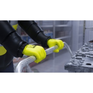 Unigloves Nitrex 370W Yellow Hi-Vis Nitrile Foam Coated Thermal Work Gloves