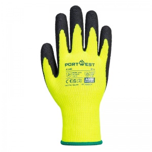 Portwest A140 Thermal Grip Black and Yellow Gloves