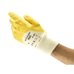 Ansell ActivArmr 47-401 Nitrile-Coated Yellow Work Gloves (Case of 120 Pairs)