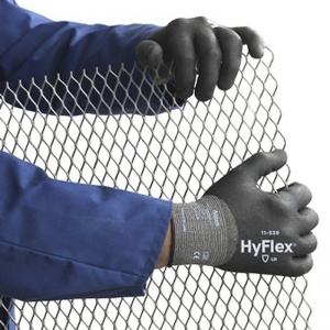 Ansell HyFlex 11-539 Nitrile-Coated Grip Gloves