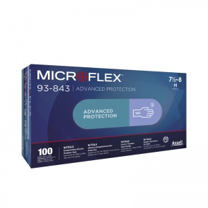 Ansell Microflex 93-843 Disposable Powder-Free Nitrile Gloves