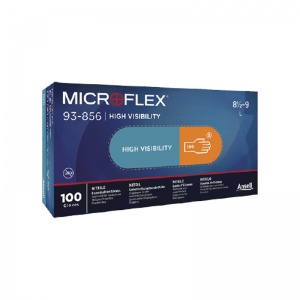 Ansell Microflex 93-856 Disposable Powder-Free Orange Nitrile Gloves