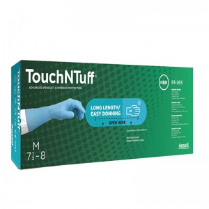 Ansell TouchNTuff 93-263 Disposable Long-Cuffed Nitrile Gloves