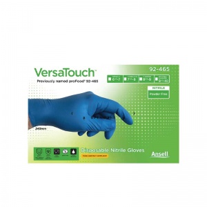 Ansell VersaTouch 92-465 Dark Blue Disposable Nitrile Gloves