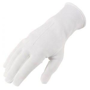 Cotton Ceremonial Police Gloves with Elastic Wrist RK01167M