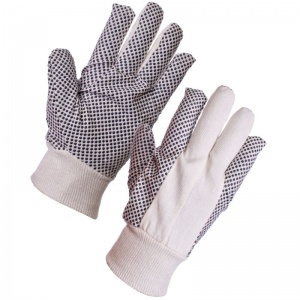 Supertouch Cotton Drill Polka Dot Gloves - 8oz 2620