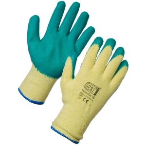 Supertouch 6203 Latex-Palm Grip Handler Gloves (Green)