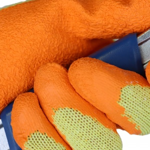 Supertouch 6204 Latex-Palm Grip Handler Gloves (Orange)