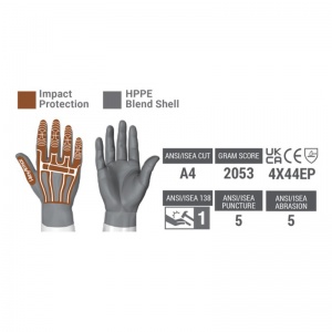 HexArmor Rig Lizard Thin Lizzie Cut-Resistant Wet Grip Gloves 2090X