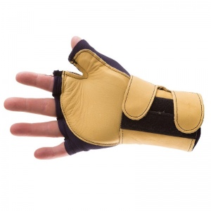 Impacto 704-20 Grain Leather Fingerless Gloves with Wrist Support