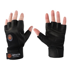 Impacto AV406 Fingerless Leather Gel Anti-Impact Gloves