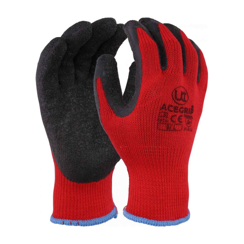 UCi AceGrip RP Latex-Coated Handling Grip Gloves (Red)