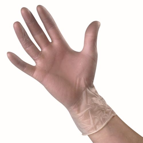 clear latex gloves