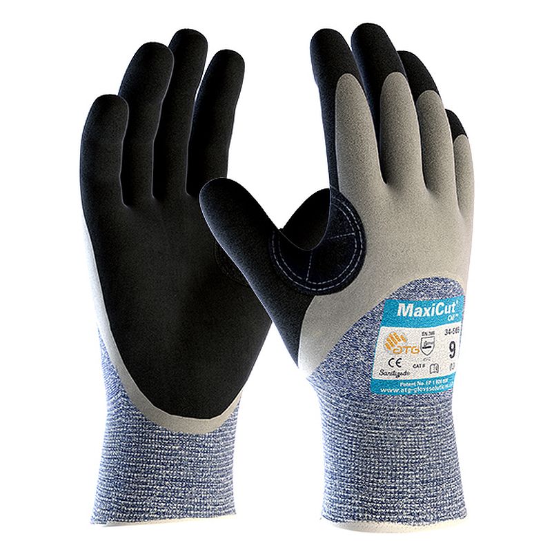 MaxiCut Oil Resistant Level 5 3/4 Coated Grip Gloves 34-505 ...