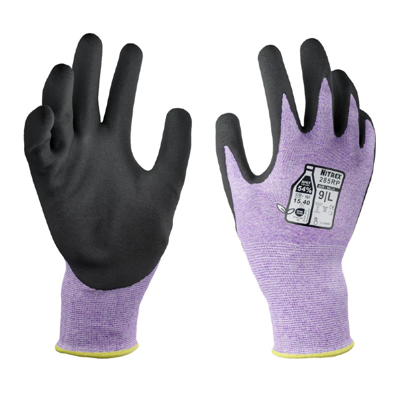 Unigloves Nitrex 285RP Lightweight Sandy Nitrile-Coated Grip Gloves