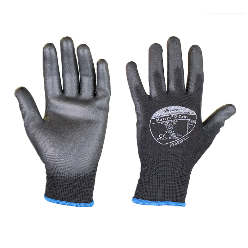Polyco Matrix P Grip Black Safety Gloves 