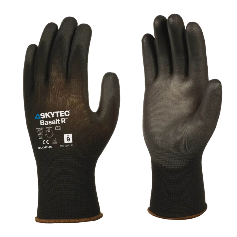 Skytec Basalt R Black PU-Coated Precision Work Gloves