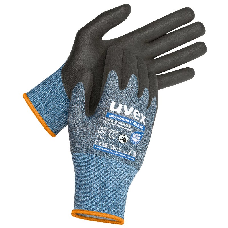 Uvex 60048 Phynomic C XG ESD Cut Level C Anti-Static Work Gloves