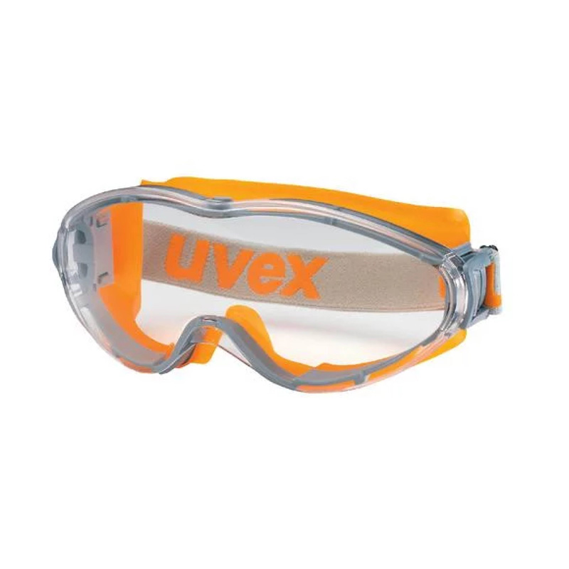 Uvex 9302-245 Ultrasonic Clear PC Safety Goggles (Orange/Grey)