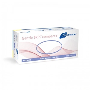 Meditrade Gentle Skin Compact+ Powder-Free Latex Disposable Examination Gloves (Box of 100)