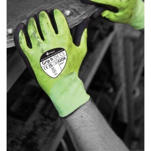 Polyco Grip It Oil C5 Hi-Vis Cut-Resistant Grip Gloves